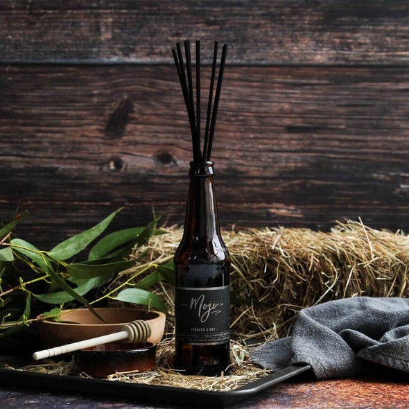 Mojo - Diffuser - Tobacco & Hay - Reclaimed Beer Bottle